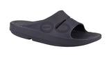 Oofos Recovery Sport Chanclas Hombre negro mate