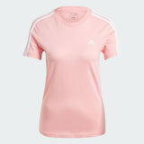Adidas Camiseta Essentials Slim Loungwear 3 bandas Mujer rosa
