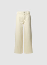 Pepe Jeans High Rise Wide Crop Pantalón Mujer blanco