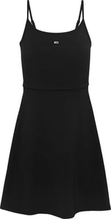 Tommy Jeans Ess Strap Flare Dress Vestido MIni Slim Mujer negro