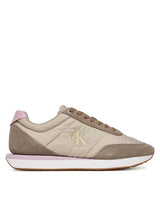 Calvin Klein Retro Runner Lace Up Nylon MG Zapatilla Mujer beige