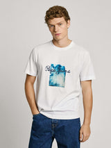 Pepe Jeans Prush Tee Camiseta Hombre blanco
