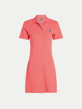 Tommy Jeans Badge Pique Polo Dress Vestido Mujer rosa
