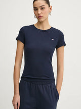 Tommy Jeans Slim C-Neck Tee Camiseta Mujer azul marino