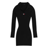 Tommy Jeans Minivestido Sudadera con Parche Mujer