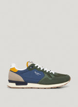 Pepe Jeans Brit Camp Zapatilla Hombre verde/azul