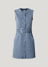 Pepe Jeans Elba Vestido Corto Denim Fit Regular Mujer