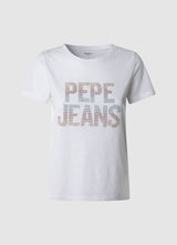 Pepe Jeans Victoria Camiseta Logo Strass Mujer