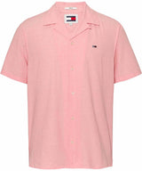 Tommy Jeans Linen Blend Camp Camisa Manga Corta Hombre