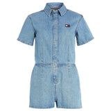 Tommy Jeans Bagde Denim Playsuit Mujer
