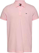 Tommy Jeans Slim Placket Polo Hombre rosa