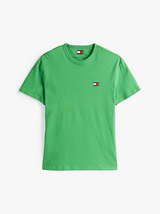 Tommy Jeans Camiseta con Parche Hombre coastal green