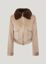 Pepe Jeans Chaqueta de Pana Acolchada Marrón