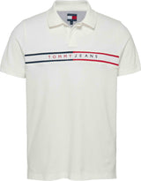 Tommy Jeans Slim Chest Flag Polo Hombre blanco