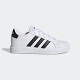 Adidas Grand Court 2.0K Lifestyle Tennis Lace-Up Niños blanco negro