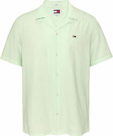Tommy Jeans Linen Blend Camp Camisa Manga Corta Hombre